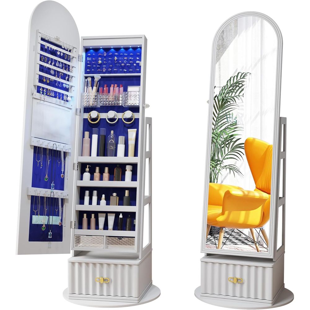 Storage & Organization - خزانة ملابس بمرآة كاملة الطول مقاس