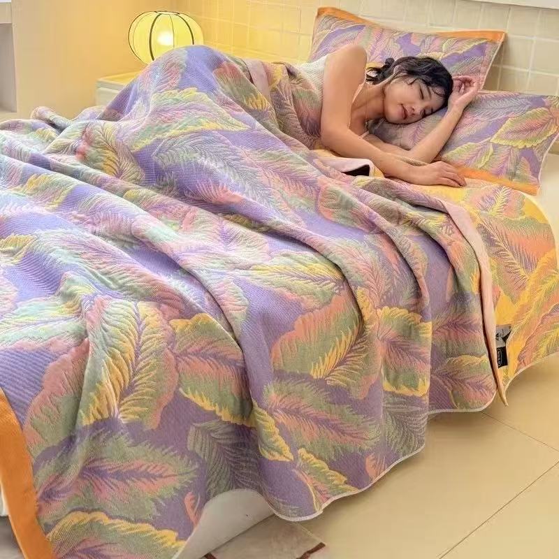 Muslin Cotton Bedspread - بطانية موسلين من 6 طبقات مقاس