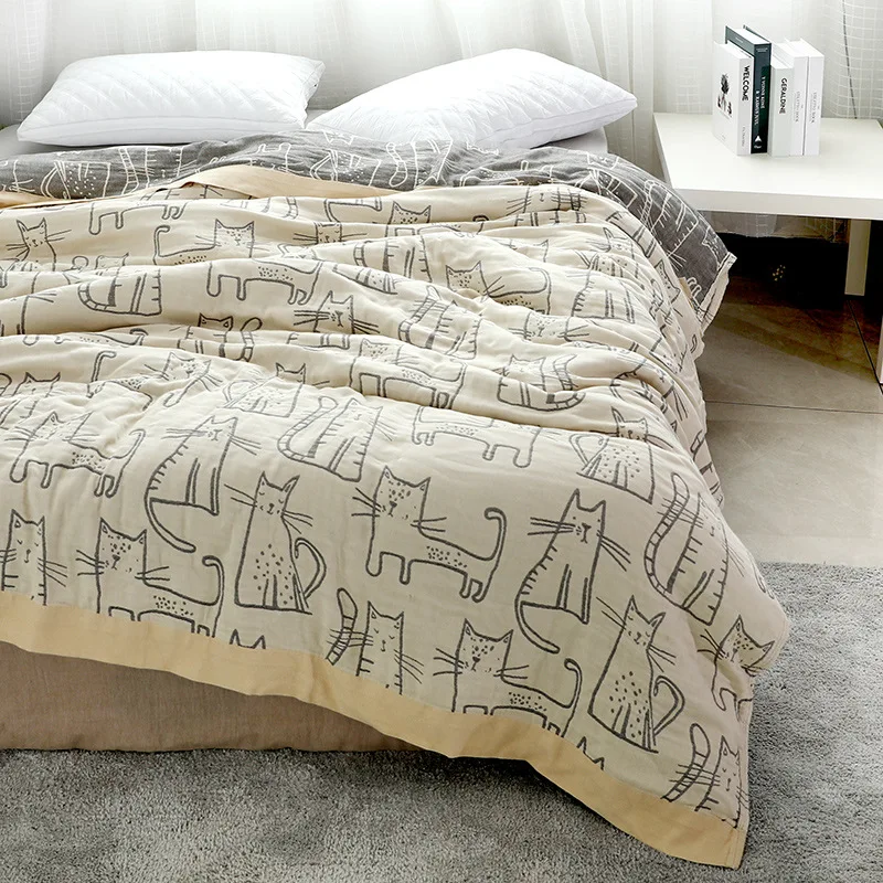 Muslin Cotton Bedspread - WASART-بطانية لحاف من قطعتين من القطن