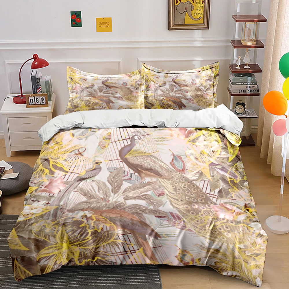 طقم أغطية سرير بتصميم قفص الطا - مراجعة Aesthetic Floral Duvet Cover وسعره