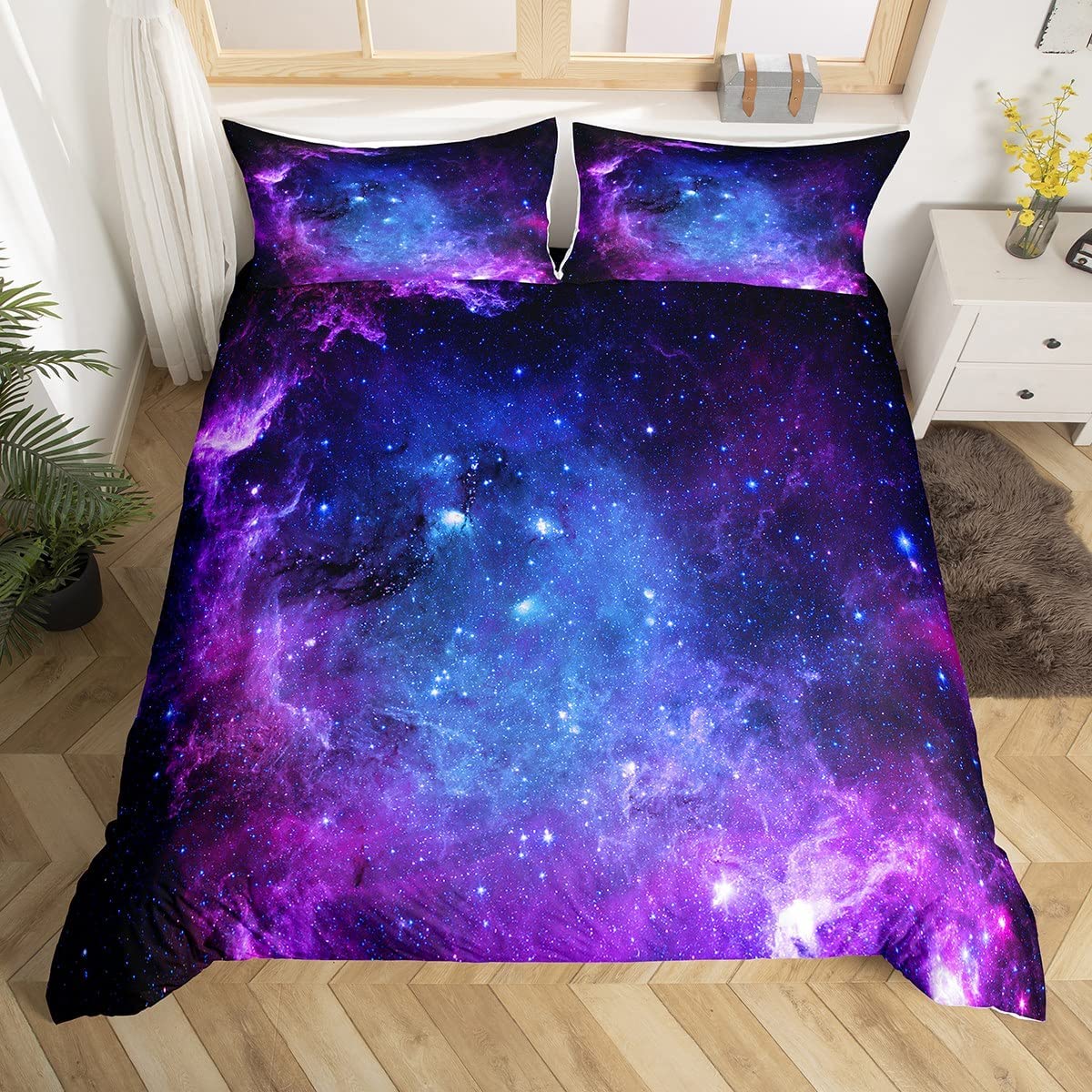 غالاكسي حاف مجموعة غطاء للأطفا - مراجعة Duvet Cover Sets With Zipper وسعره