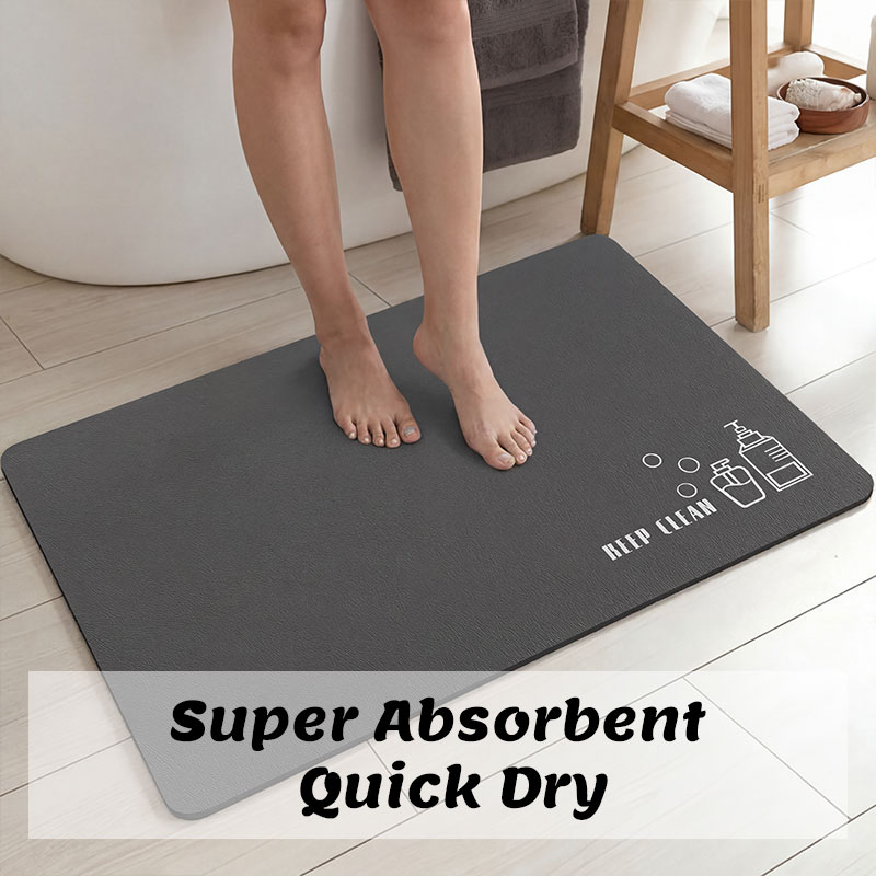 سجادة حمام من الدياتومايت، ماص - مراجعة Quick Dry Diatomite Bath Mat وسعره