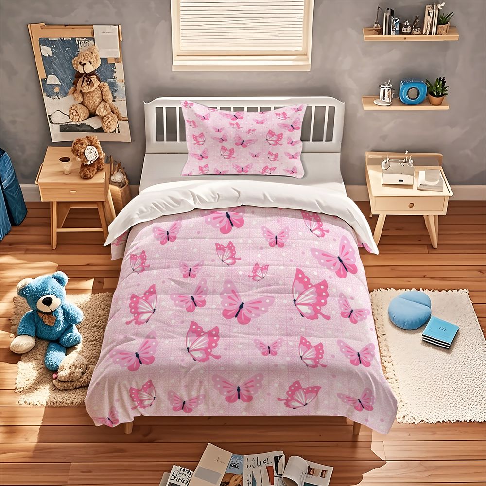 طقم غطاء لحاف بنقشة الفراشات،  - مراجعة Aesthetic Floral Duvet Cover وسعره