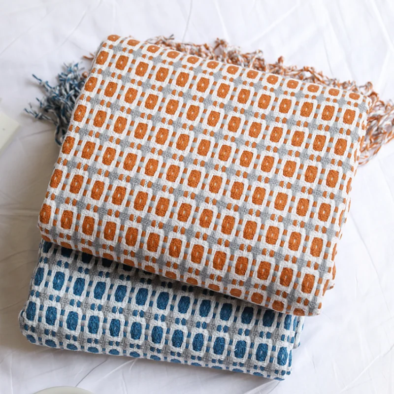 بطانية منسوجة بنقشة الشبكة اله - مراجعة Boho Throw Blanket Fringe وسعره