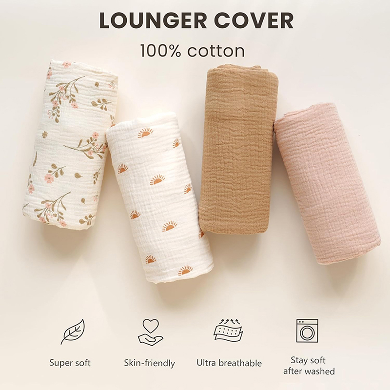 2 قطعة غطاء استلقاء الطفل الشا - مراجعة Muslin Cotton Bedspread وسعره