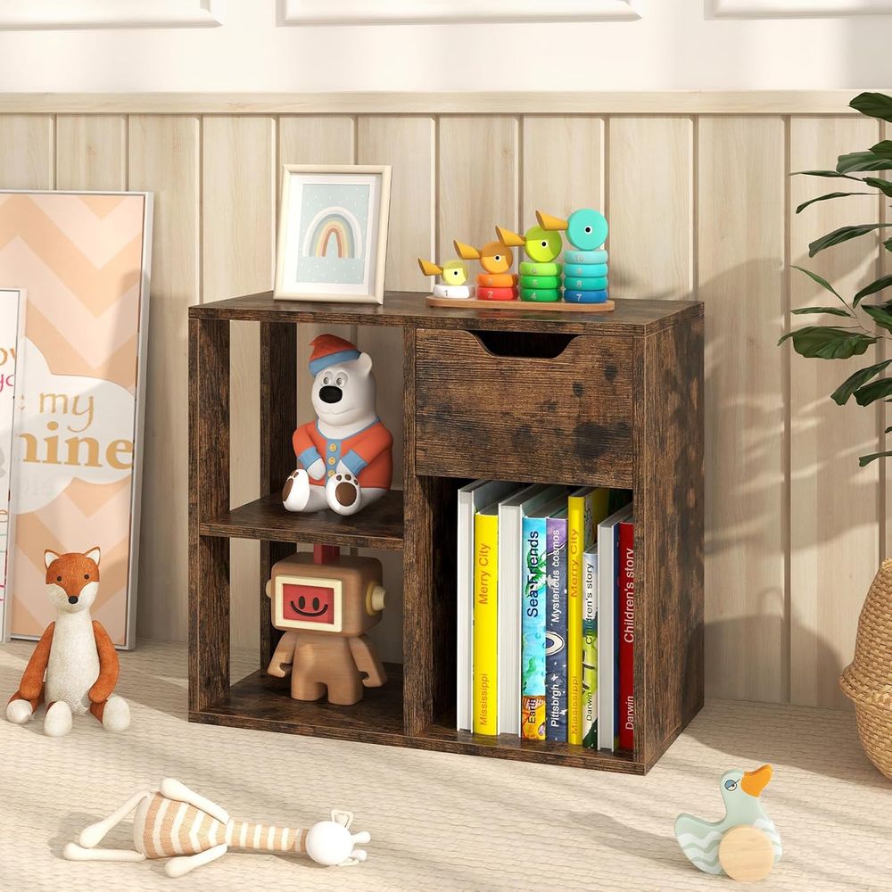 رف كتب خشبي ثلاثي الطبقات للمس - مراجعة Storage & Organization وسعره
