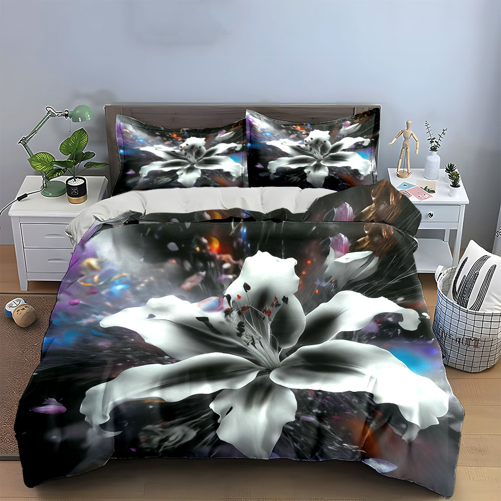 طقم أغطية سرير بتصميم زهرة الز - مراجعة Aesthetic Floral Duvet Cover وسعره