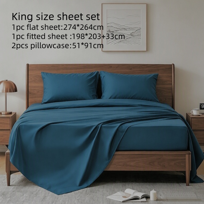 طقم ملاءات سرير كينج سايز 4 قط - مراجعة Fitted Bed Sheets Deep Pocket وسعره