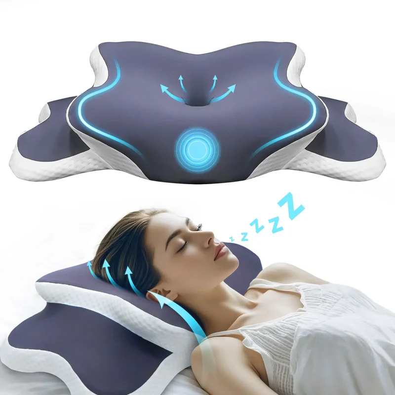 وسادة من الفوم المتكيف للرقبة  - مراجعة Memory Foam Orthopedic Pillow Neck Pain وسعره