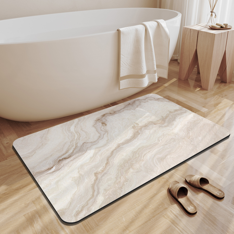 دياتومي الأرض حمام حصيرة الحما - مراجعة Quick Dry Diatomite Bath Mat وسعره