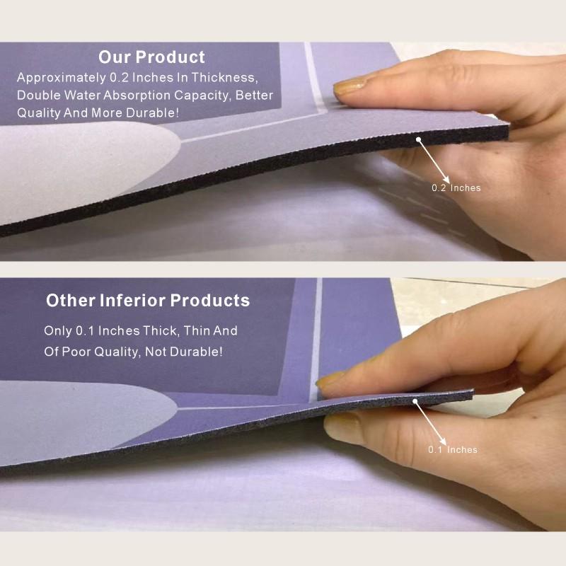 طقم سجاد حمام من 3 قطع، سميك،  - مراجعة Quick Dry Diatomite Bath Mat وسعره